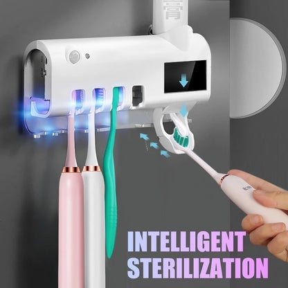 Suporte para Escova e Creme Dental - Esterilizador UV