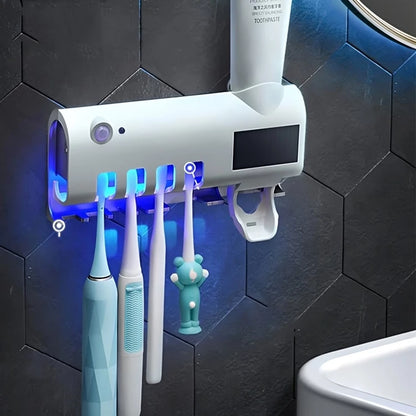 Suporte para Escova e Creme Dental - Esterilizador UV