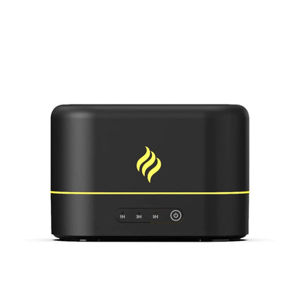 Umidificador - Difusor de Aroma FLAME 200ml – Portátil, Multifuncional com Efeito de Luz de Chama Simulada